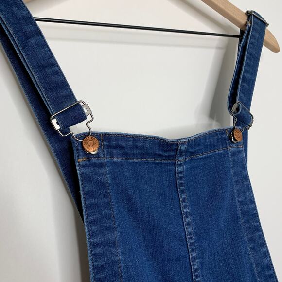 Madewell Skinny Bib Overalls in Santiago Wash Stretch Womens XS - Picture 6 of 14